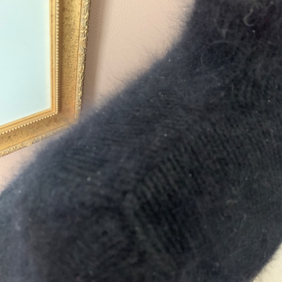 Moda International Black Rabbit Fur Sweater XS Victorias Secret - Picture 3 of 6